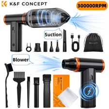 300000RPM Vacuum Compressed Electric Air Duster Recharge 2-in-1 Suction Air Blow
