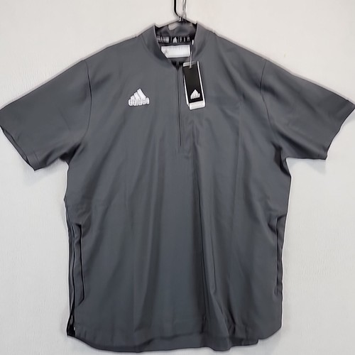 adidas Grey Under The Lights SS 1/4 Zip Men's M Sideline Coaching Shell - Picture 11 of 16