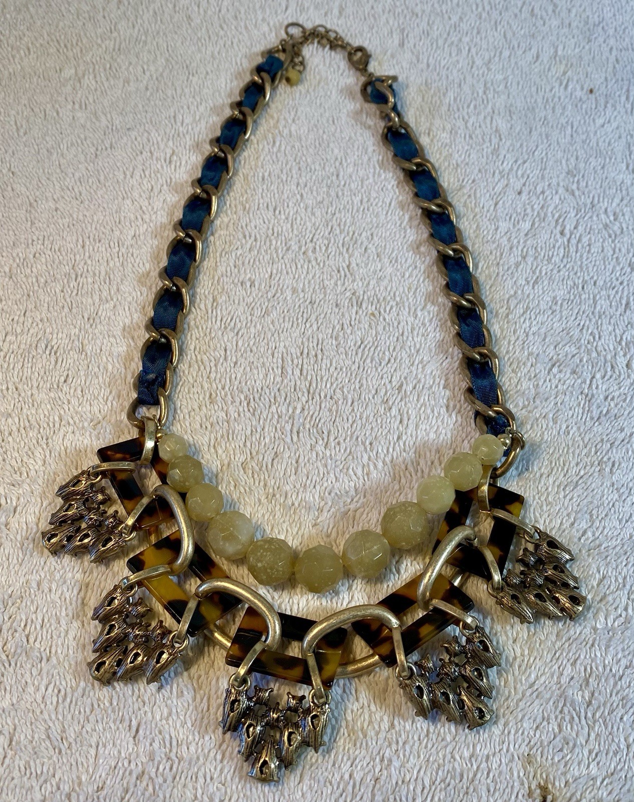 Vintage “Statement” Rhinestone/Tortoise Shell Ant… - image 7