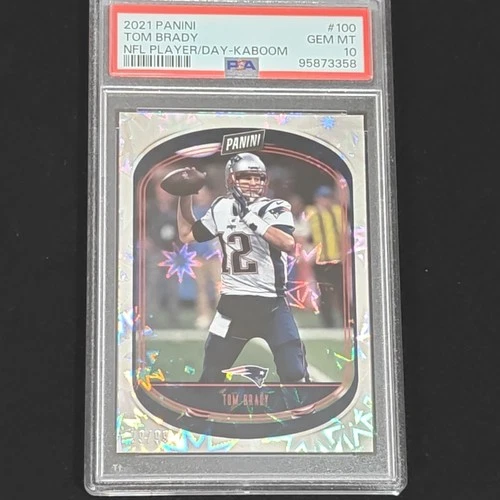 TOM BRADY 2021 Panini Player of the Day Football KABOOM #29/99 SSP HOF - PSA 10