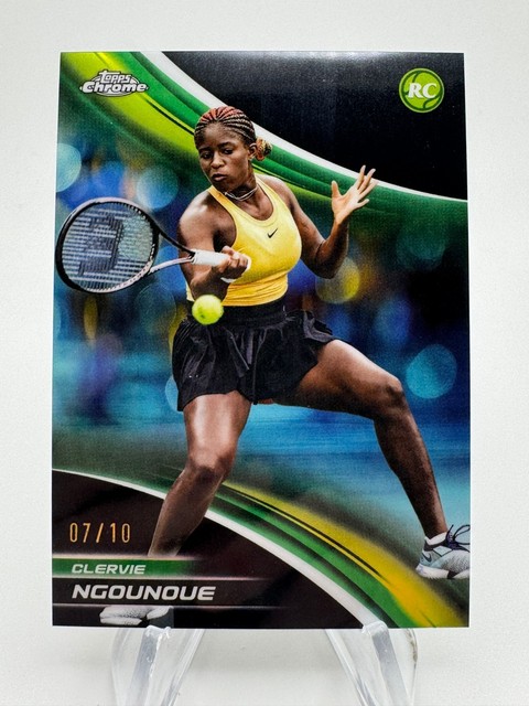 2025 Topps Chrome Tennis CLERVIE NGOUNOUE Black Refractor /10 #98