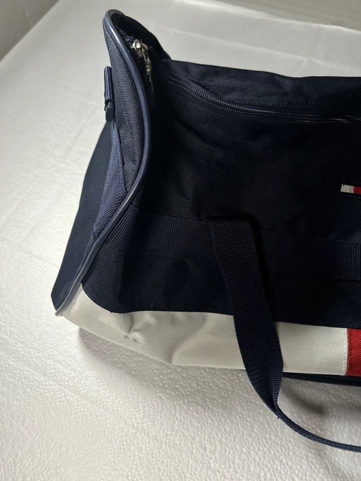 Bolso de Lona Tommy Hilfiger Vintage - Excelente Estado Bolso Azul Marino Bolso de Viaje Foto 4 de 4