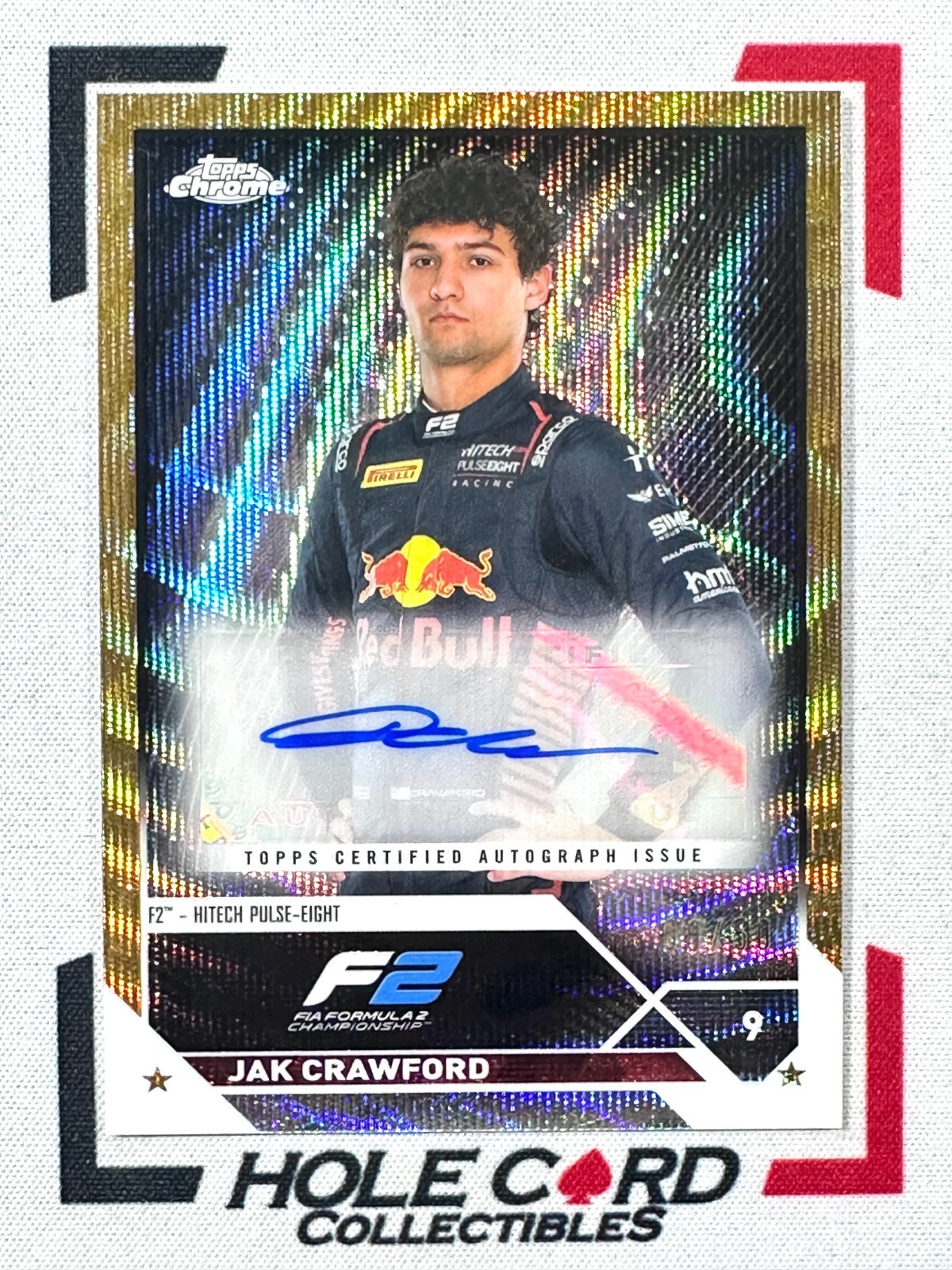 JAK CRAWFORD 2023 Topps Chrome F1 F2 #CAC-JC Auto Gold Wave Refractor 8/50