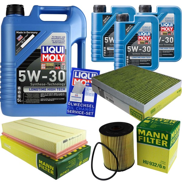 Inspektionspaket 8L Liqui Moly Longtime 5W-30 FüR VW Touareg 3.2 V6 3.6 Audi Q7-image