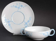 Spode Geisha Light Blue  Cream Soup & Saucer 1673652