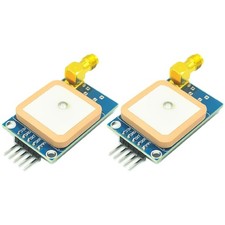 GPS Module 2 Packs NEO-7M SMA Antenna 3.3V/5V TTL Arduino STM32 C51 51 MCU Code