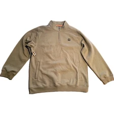 Hawx Work Gear Men's 1/4 Zip Fleece Pullover, Rust Copper, NWT