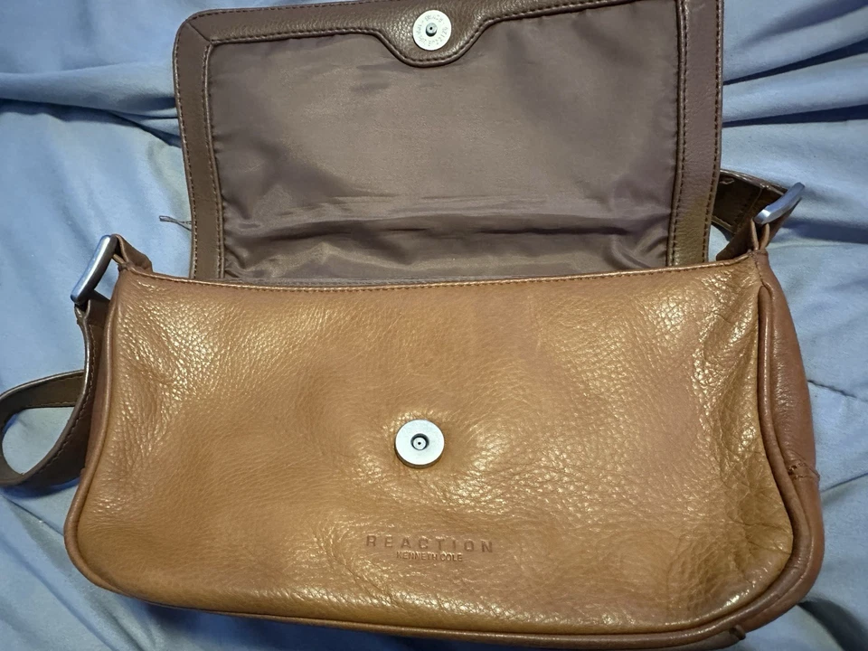 Kenneth Cole Reaction Brown Tan Handbag Purse - Image 4 of 4