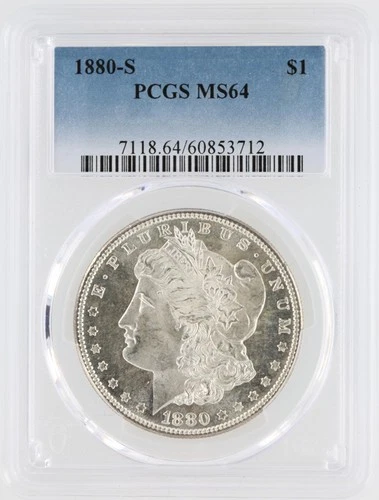 1880-S Morgan Silver Dollar PCGS MS64 S$1 San Francisco Minted No Reserve