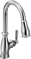 Moen 7185C Brantford Kitchen Faucet Chrome Pulldown High Arc Power Boost New