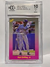 1989 Classic Travel Purple Ken Griffey Jr. #193 Seattle Mariners RC BCCG 10 GEM