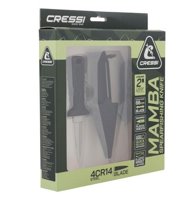 TAUCHMESSER CRESSI MAMBA ANGELN APANEA TAUCHEN STAHL TEFLON MEER
