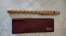 Moeck Vintage Maplewood Recorder with baroque fingering. In original red case,