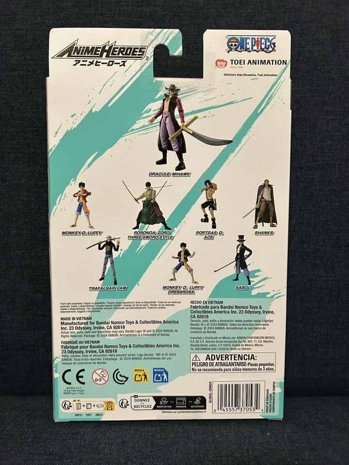 Цельная экшн-фигурка Dracule Mihawk 6,5 дюйма Bandai Namco — совершенно новая запечатанная - Изображение 3 из 4