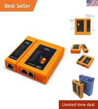 Efficient RJ45/RJ11 Cable Tester with Detachable Remote - Quick Troubleshooting