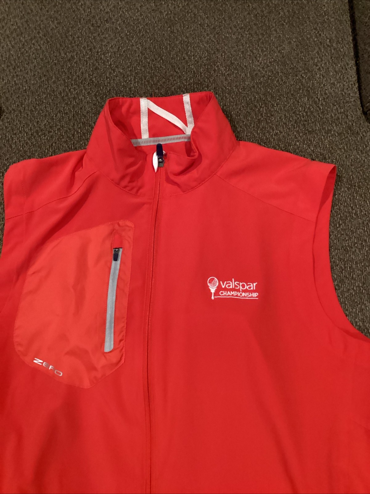 Valspar Championship Golf Zero Restriction Full Zip Vest Mens L EXCELLENT Cond