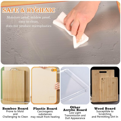 Large Stainless Steel Cutting Boards for Kitchen, Cutting Board with Counter ... - 第 6/7 張圖片