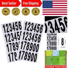 240pcs 10 Sheets Self Adhesive Vinyl Numbers Stickers Waterproof Reflective M...