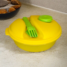 TUPPERWARE SNACK & GO 1,0 L GELB SONDERGRÖSSE VESPERDOSE SALAT