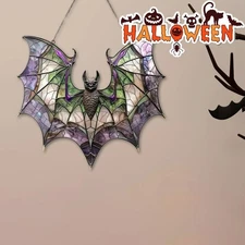 Decor Window Hanging Gift Halloween Bat Gothic Acrylic Window Hanging Colorful