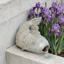 Rainwater Diverter Patio Backyard Lawn Fish Gutter Downspout Extender Statue