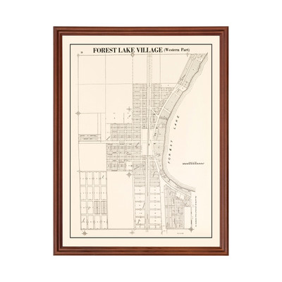 Old Map of Forest Lake, MN 1938 - Vintage Forest Lake Minnes