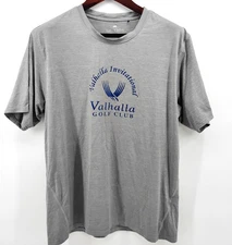 Greyson Sport Valhalla Golf Club Invitational Logo T Shirt Size Mens Large Gray