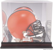 Cleveland Browns Mahogany Helmet Logo Display Case with Mirror Back - Fanatics