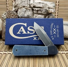 Case XX USA Black Anodized 10845 Blue Denim Canvas CPM20-CV Longhouse Knife NEW!