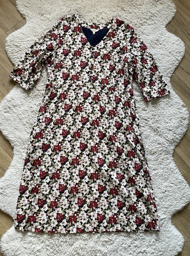Seasalt Cornwall Fisbourne Dress Midi Floral UK 20 Excellent Condition