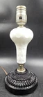 Vintage Depression Thumb/Coin Print Milk Glass Mushroom Looking Table Lamp
