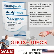 3xSteadyhands Tremor Control Patch, Steady Hands Control Patch - Hand Stabilizer