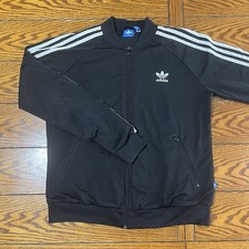 Adidas Originals Black Full-Zip Track Jacket Youth Size Large 3 Stripe