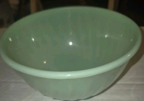 Fire King Jadeite 7" Swirl Mixing Bowl Jadite Green Glass