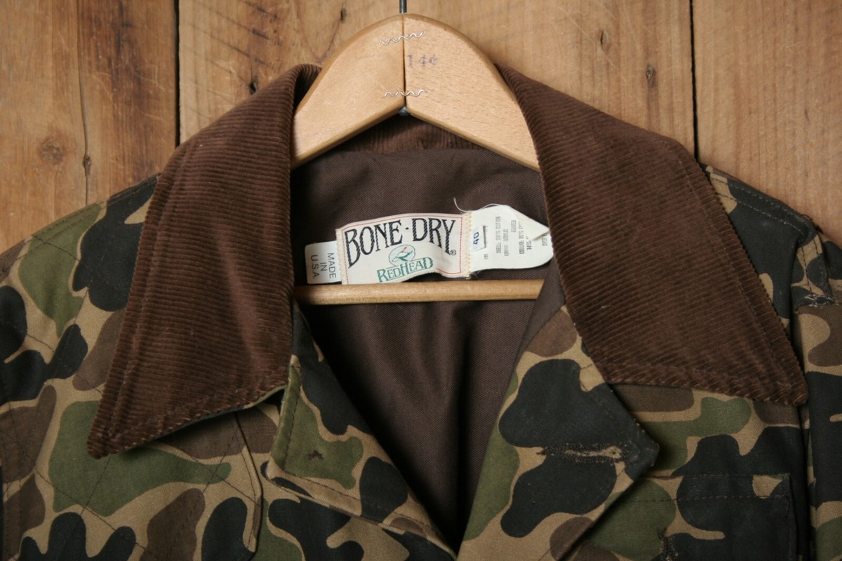 Vintage REDHEAD Bone-Dry Camouflage Canvas Hunting Jacket Sz
