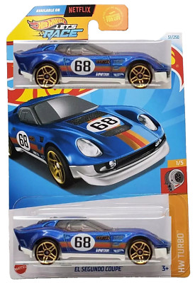 X-2 2024 Hot Wheels El Segundo Coupe Blue HW Turbo #51 Lot of 2 New in Packs