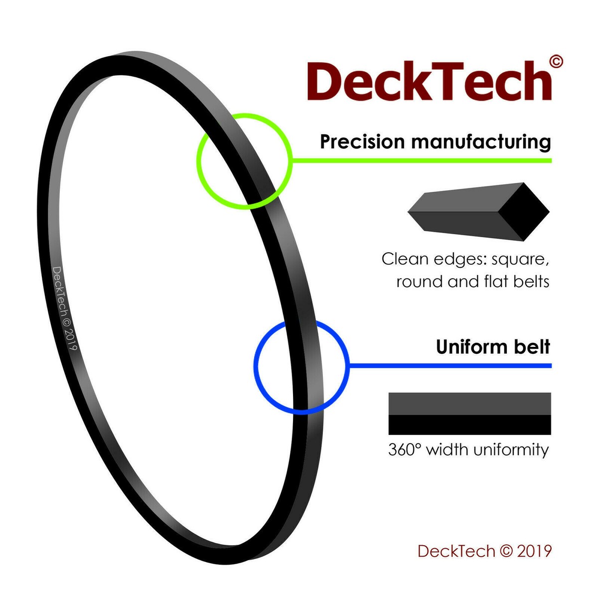 スクエア DeckTech™ Replacement Belt for Sony Walkman WM-FX197 WMFX197