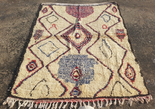 Antique Handmade Scandinavian Beautiful Multicolor Wool Rug 178x148 cm