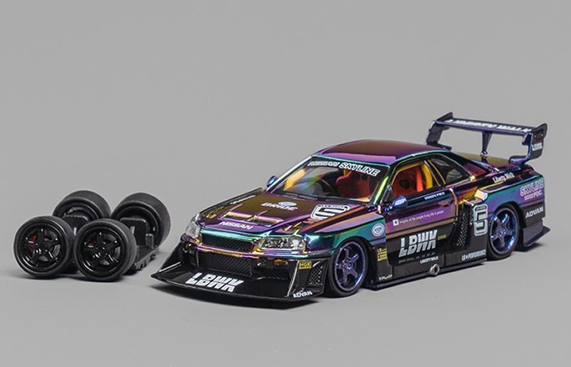 NISSAN ER34 - LBWK Super Silhouette - chamäleon - CM 1:64 | eBay