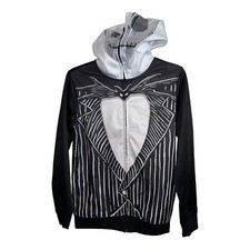 Disney The Nightmare Before Christmas JACK SKELLINGTON Kids Hooded Jacket Sz L