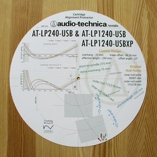 Audio-Technica AT-LP240  AT-LP1240 Custom Designed Tonearm Alignment Protractor