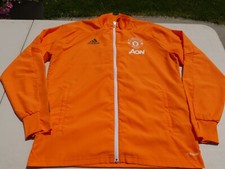 Men's Adidas Manchester United Presentation Woven Jacket Orange FR3662 2020 2021