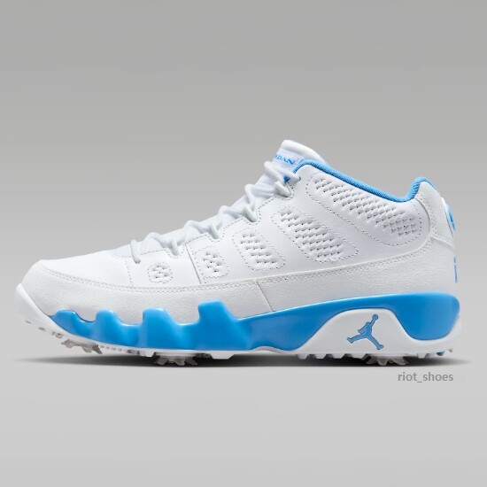 Кроссовки для гольфа Nike Air Jordan 9 G Белый/синий (FJ5934-101) Доставлены в кратчайшие сроки