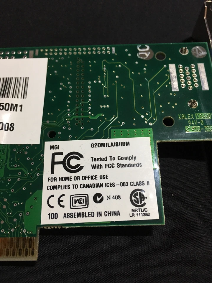 G2DMILA G2DMILA/8/IBM Matrox Millennium IBM 8MB AGP VGA Video Card Bulk NEW Pull - Image 4 of 4