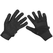 MFH Security Neoprene Gloves Tactical Army Combat Guard Outdoor Hiking Black