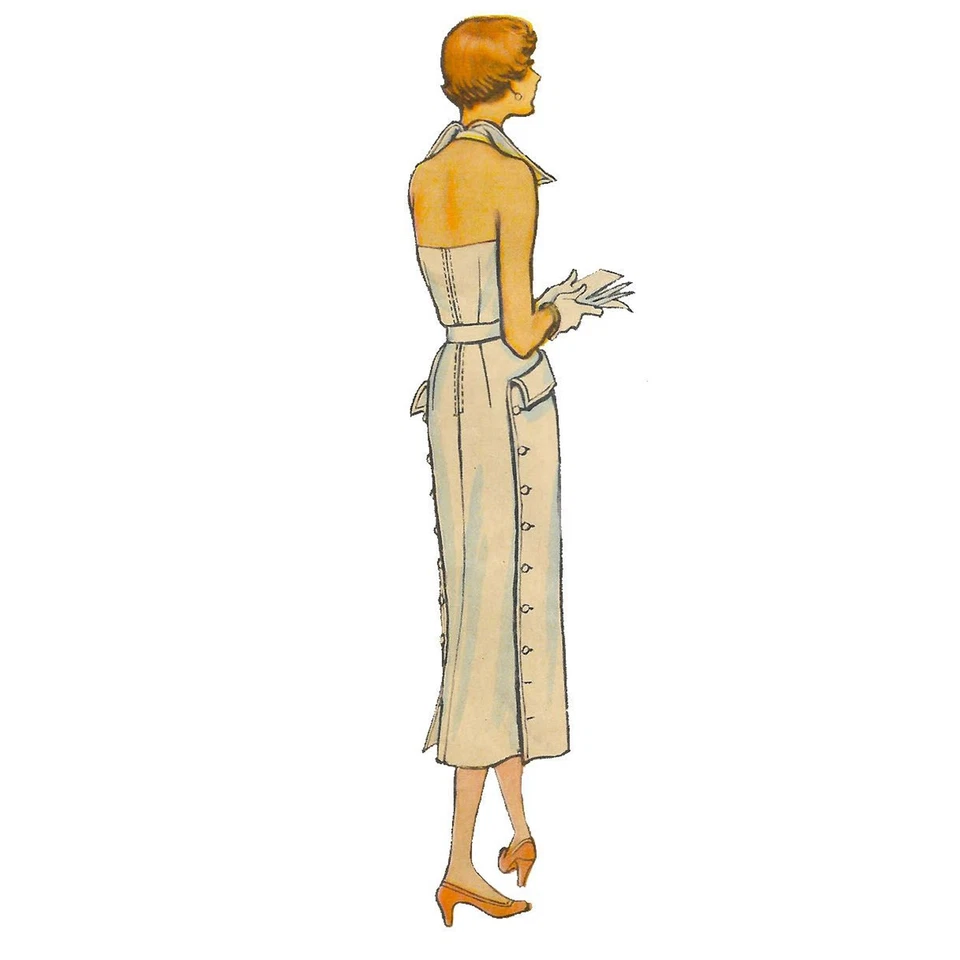Vintage 1950s Pattern – One-piece Sun-back Dress & Bolero - Bust=36” (91.4cm) - Image 4 of 4