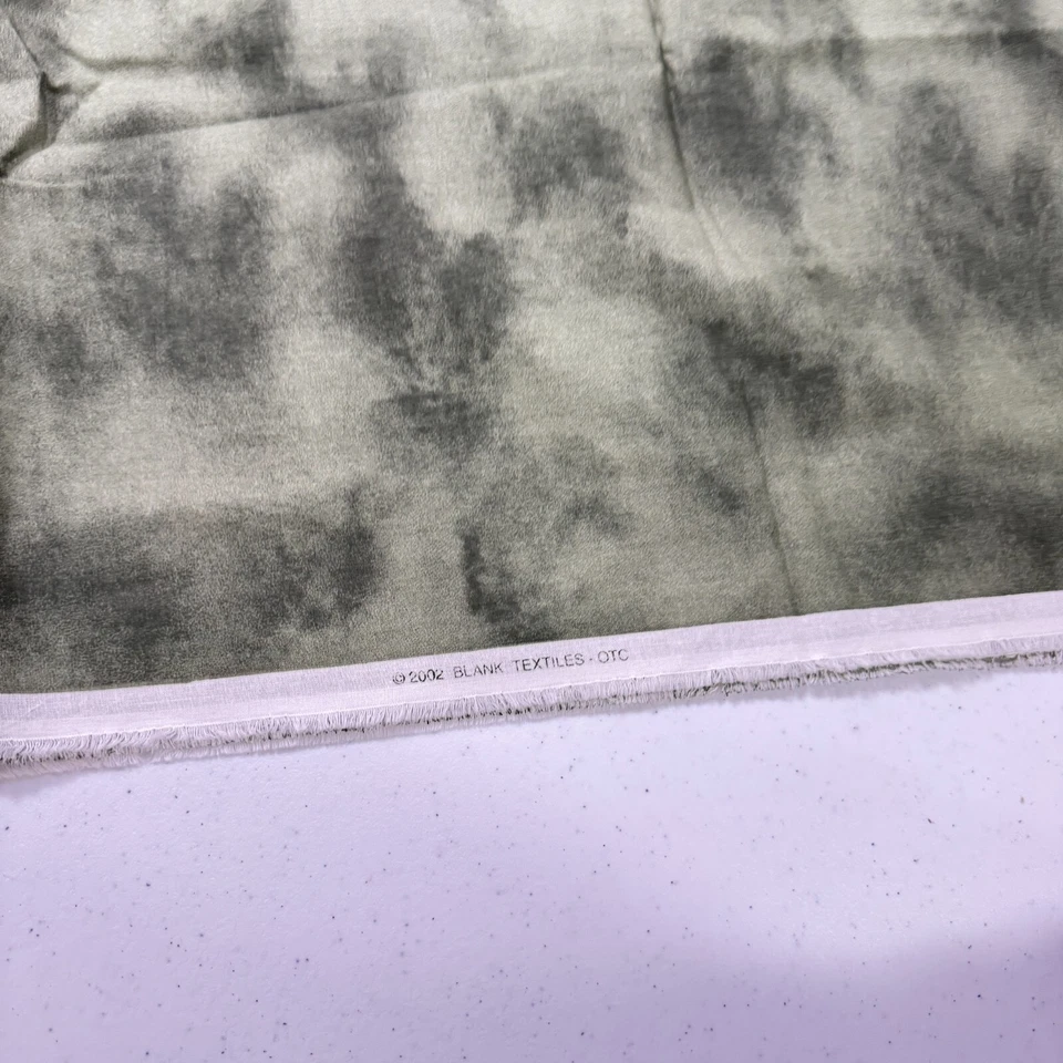 vintage blank textiles fabric green abstract tie dye cotton 44x75 2 yard 90s y2k - Image 3 of 4