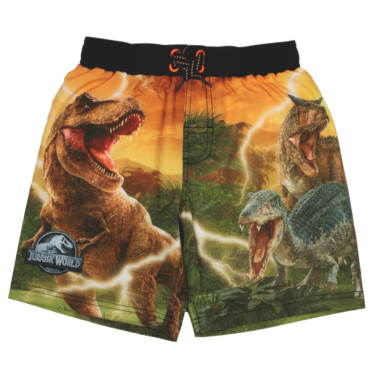 Jurassic World Dinosaur Swimsuit Swim Trunk Rash Guard Set Boy 4 6