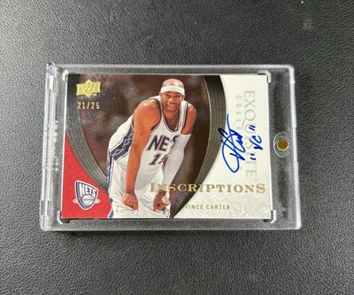 VINCE CARTER 2007-08 EXQUISITE COLL INSCRIPTIONS  VC  AUTO 21/25 NETS