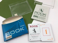 Vintage Playing Cards Swap 1968 Rook game Instructions and Storage Box Complete